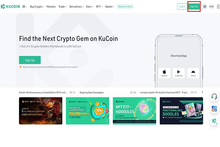 ساختن حساب در صرافی کوکوین