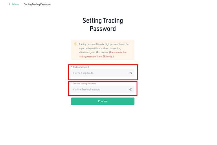 Trading Password