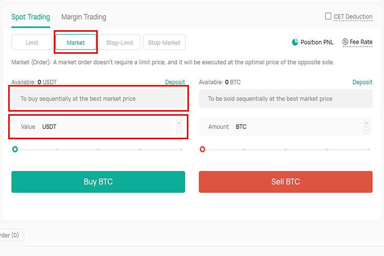 معاملات اسپات به روش قیمت بازار