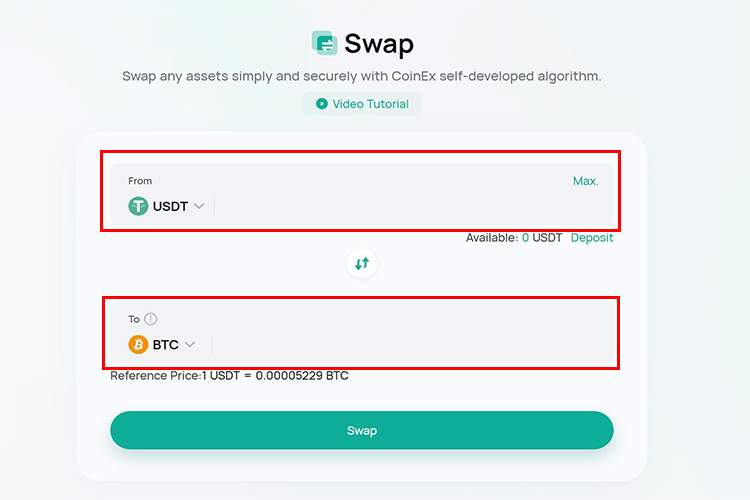 استفاده از Swap صرافی کوینکس