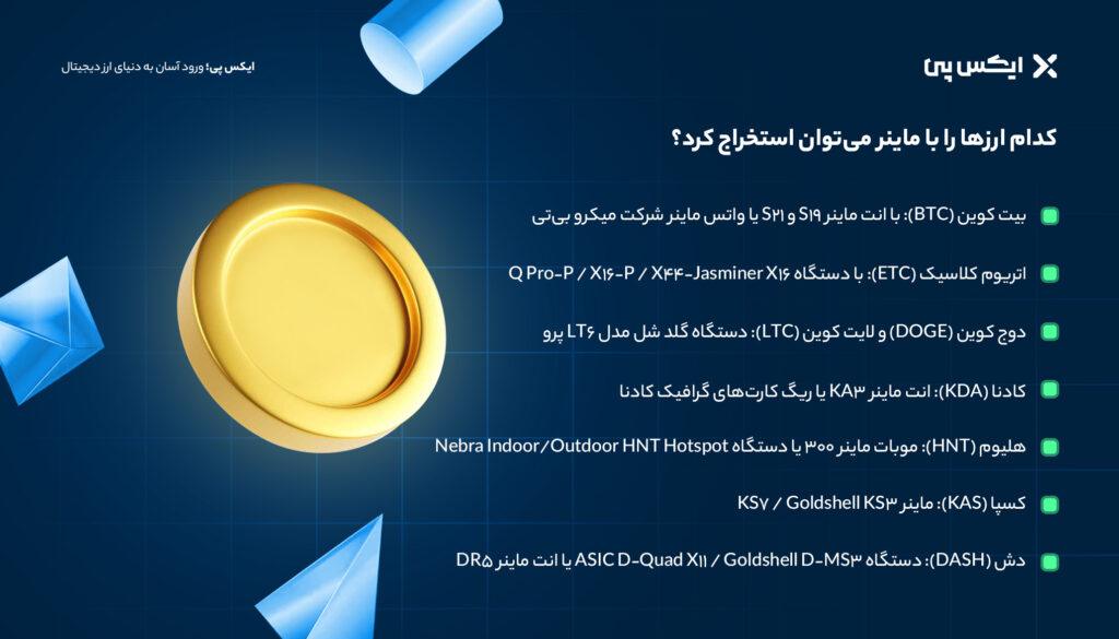 کدام ارزها را با ماینر میتوان استخراج کرد؟